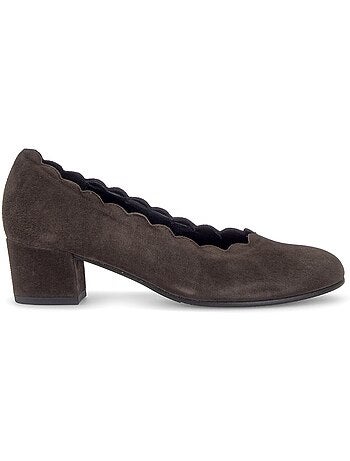 Escarpins en cuir velours
