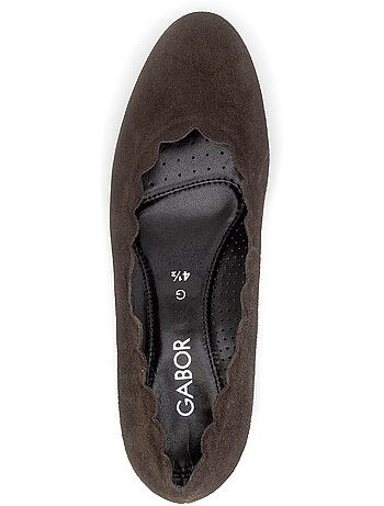 Escarpins en cuir velours