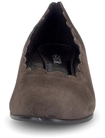 Escarpins en cuir velours
