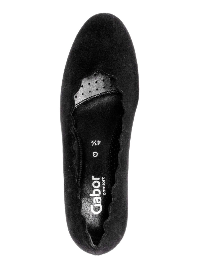 Escarpins  en cuir velours Noir - Kiabi