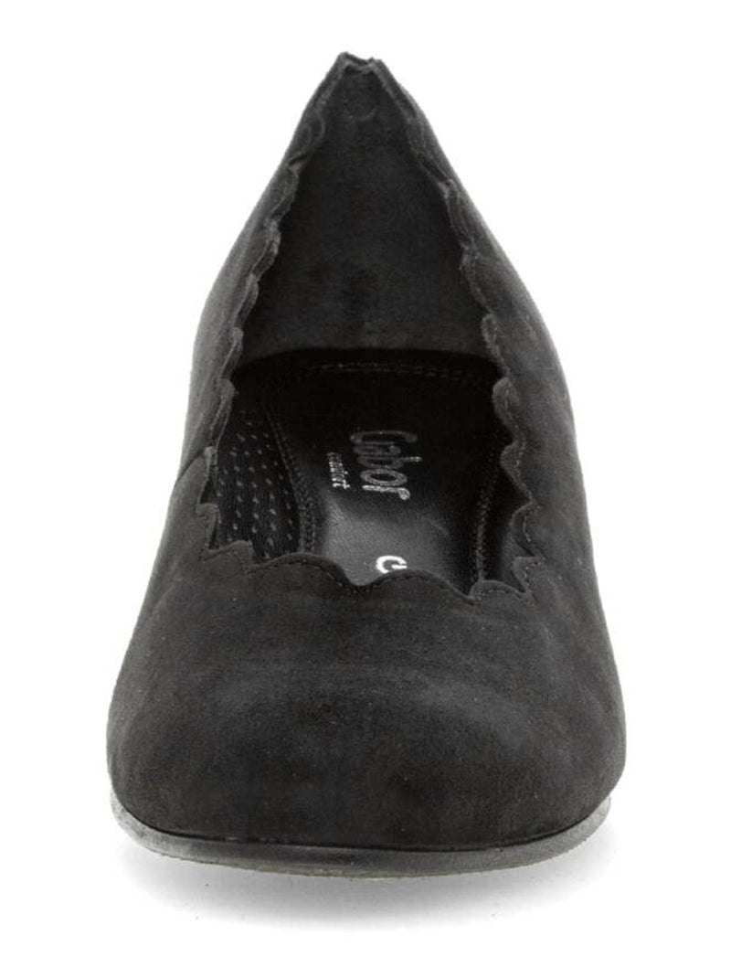 Escarpins  en cuir velours Noir - Kiabi