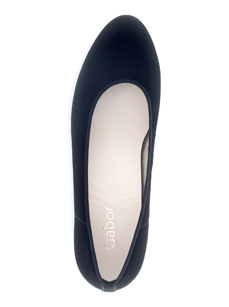 Escarpins  en cuir velours Noir - Kiabi