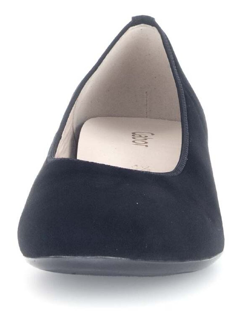 Escarpins  en cuir velours Noir - Kiabi
