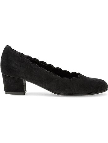 Escarpins en cuir velours