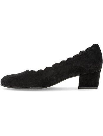 Escarpins en cuir velours