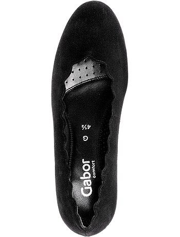 Escarpins en cuir velours