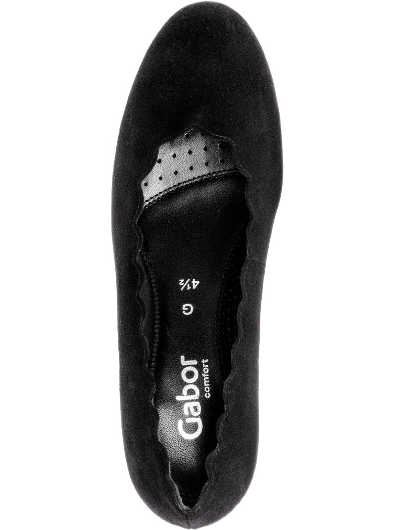 Escarpins  en cuir velours Noir Noir - Kiabi