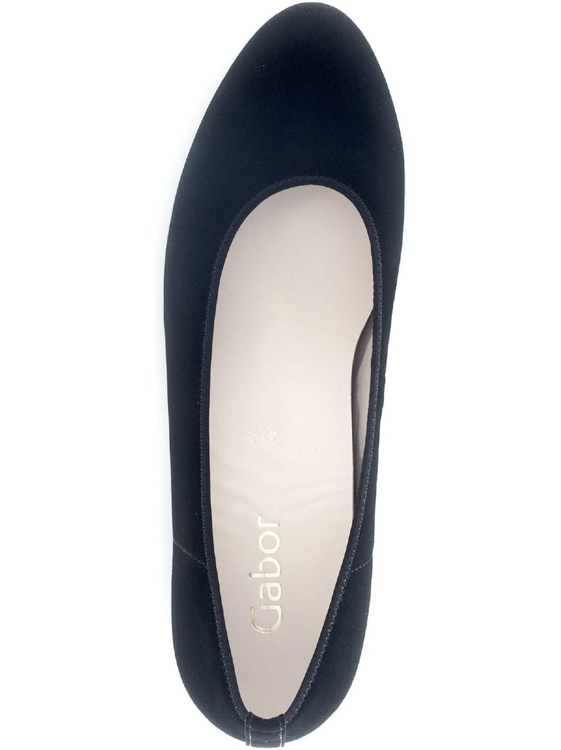Escarpins  en cuir velours Noir Noir - Kiabi