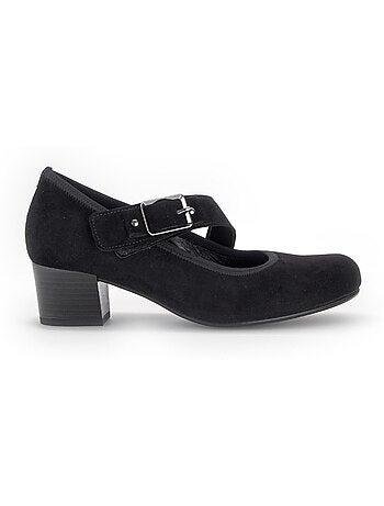 Escarpins en cuir velours