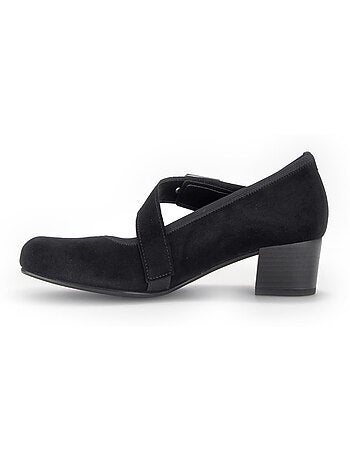 Escarpins en cuir velours