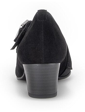 Escarpins en cuir velours