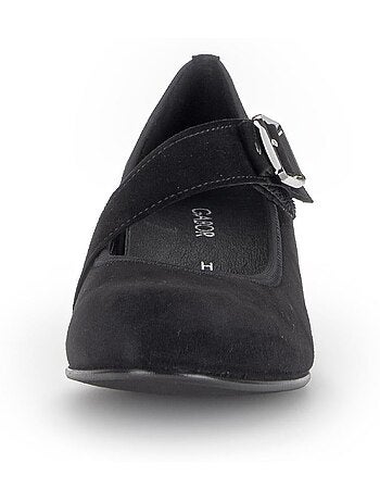 Escarpins en cuir velours