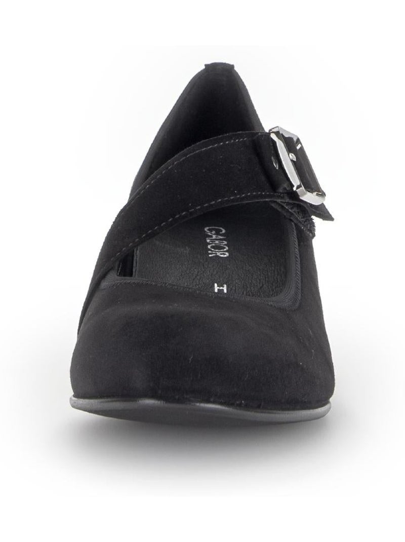 Escarpins  en cuir velours Noir Noir - Kiabi
