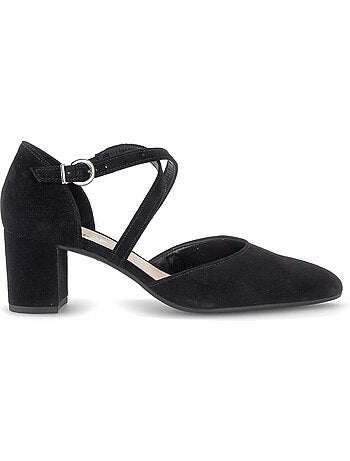 Escarpins en cuir velours