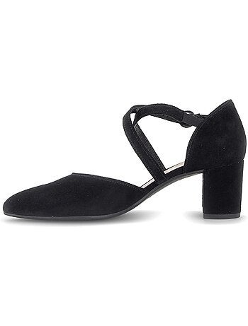 Escarpins en cuir velours