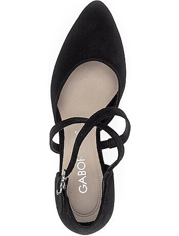 Escarpins en cuir velours