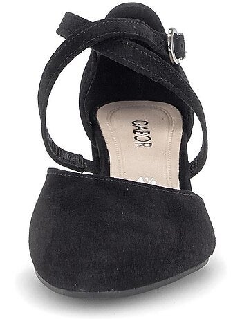 Escarpins en cuir velours