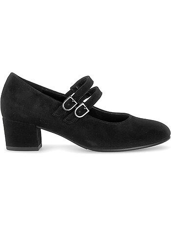 Escarpins en cuir velours