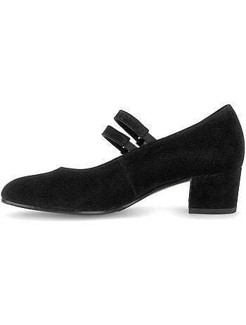 Escarpins en cuir velours
