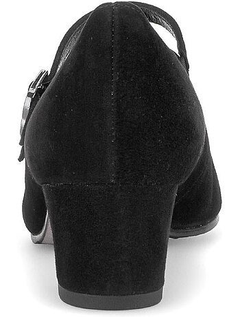 Escarpins en cuir velours