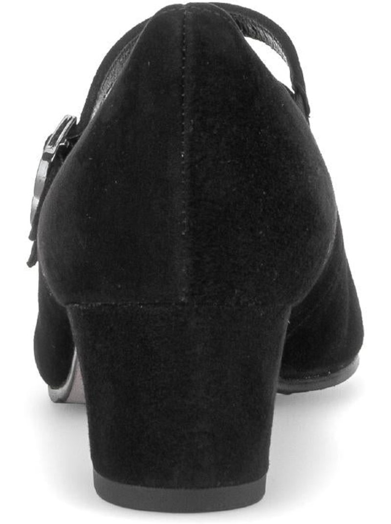 Escarpins  en cuir velours Noir Noir - Kiabi