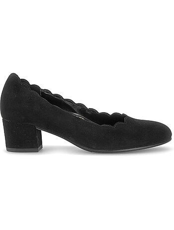 Escarpins en cuir velours