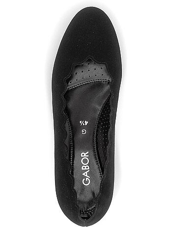 Escarpins en cuir velours