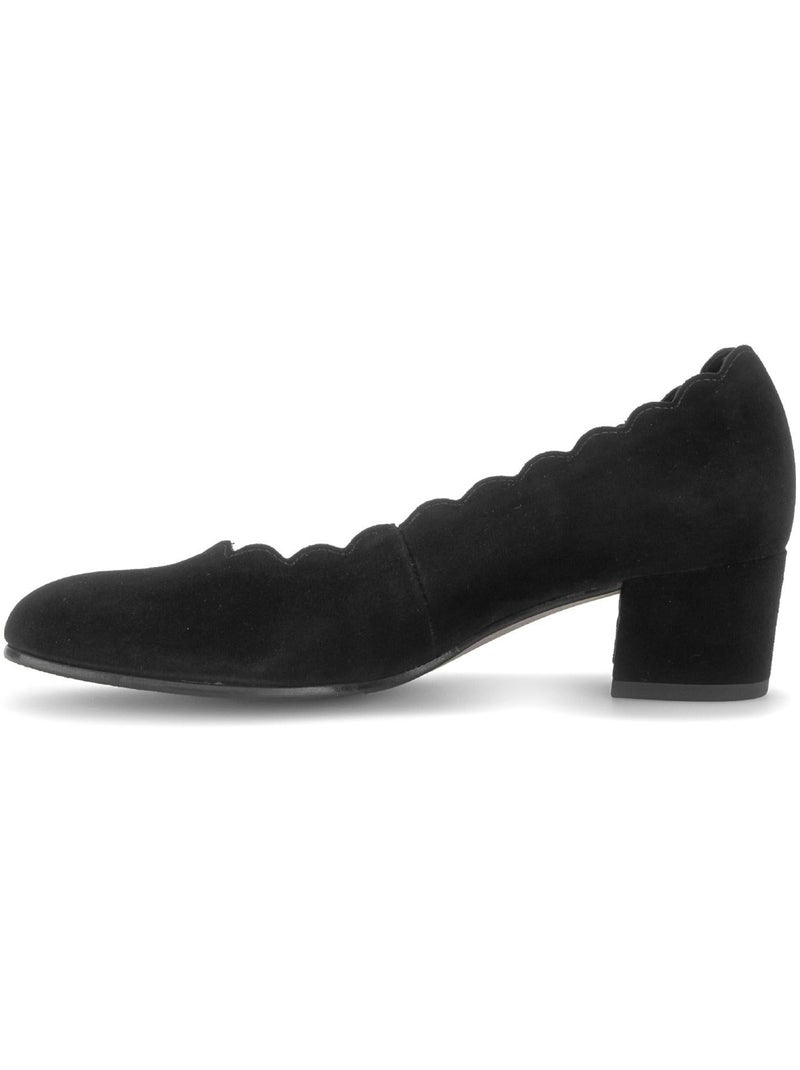 Escarpins  en cuir velours Noir Noir - Kiabi