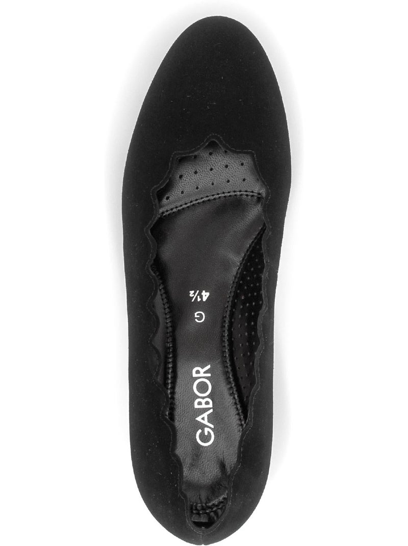 Escarpins  en cuir velours Noir Noir - Kiabi