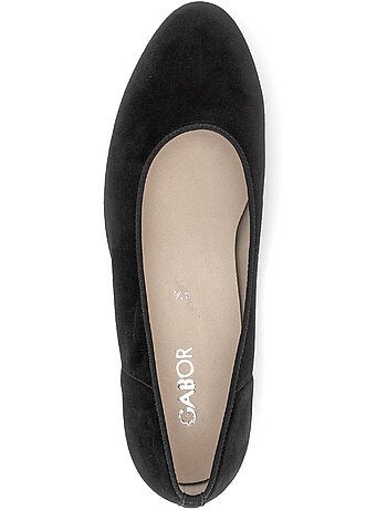 Escarpins en cuir velours