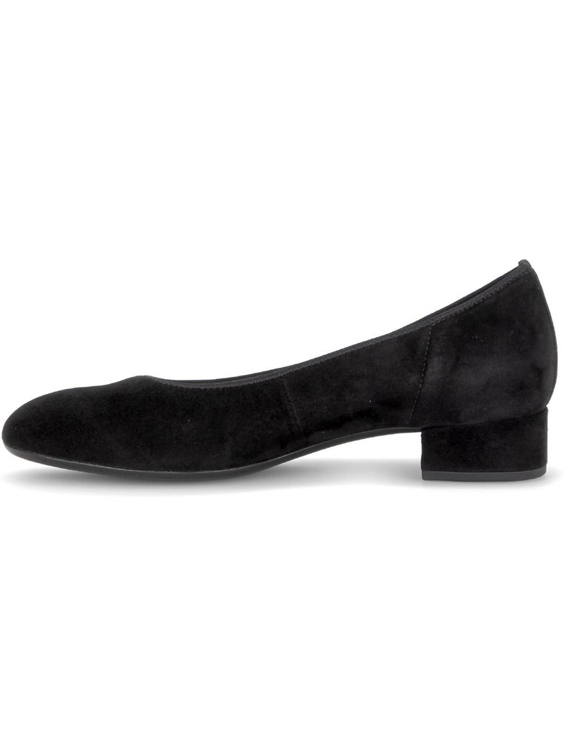 Escarpins  en cuir velours Noir Noir - Kiabi