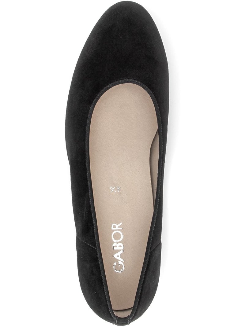 Escarpins  en cuir velours Noir Noir - Kiabi