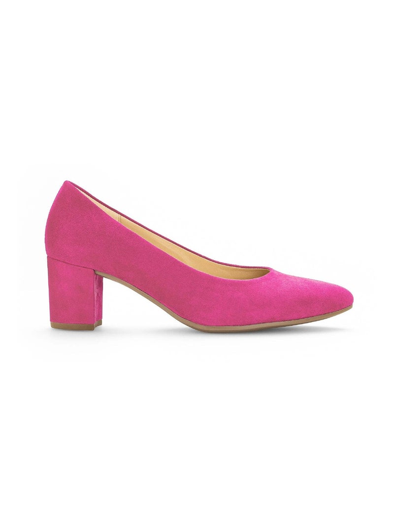 Escarpins  en cuir velours Rose - Kiabi