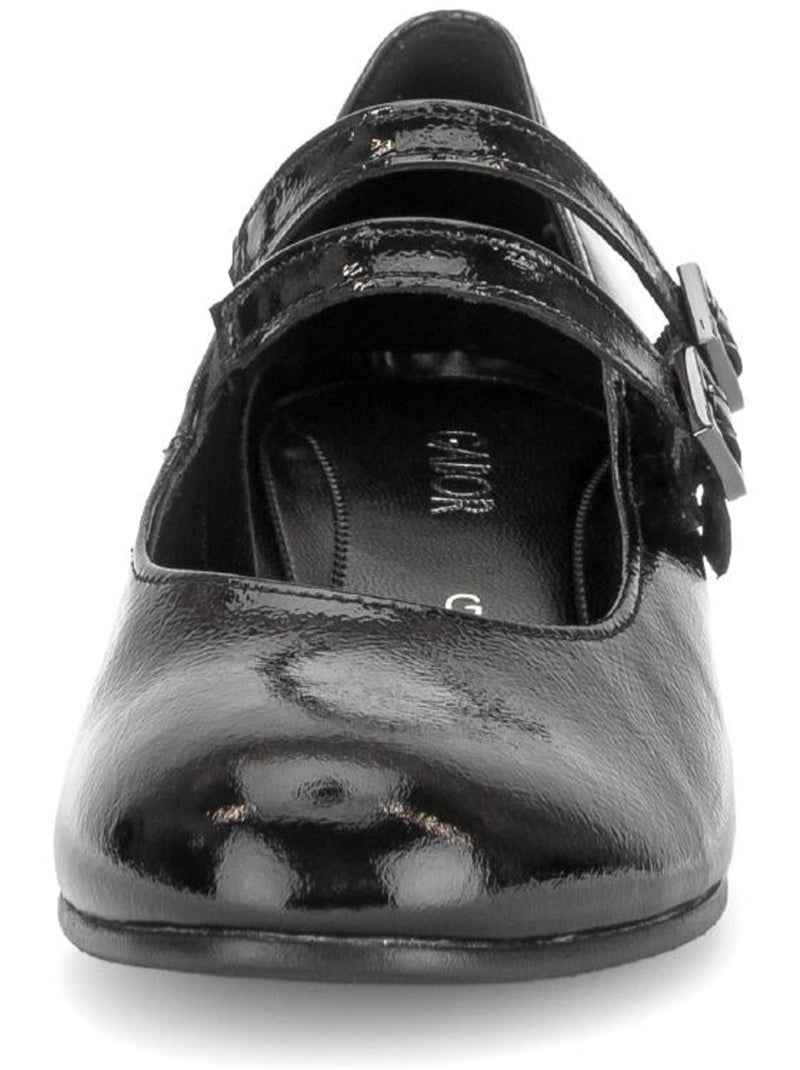 Escarpins  en cuir verni Noir Noir - Kiabi