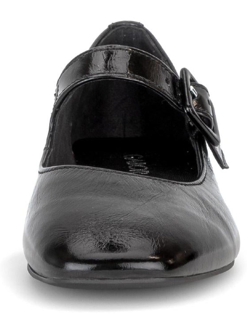 Escarpins  en cuir verni Noir Noir - Kiabi