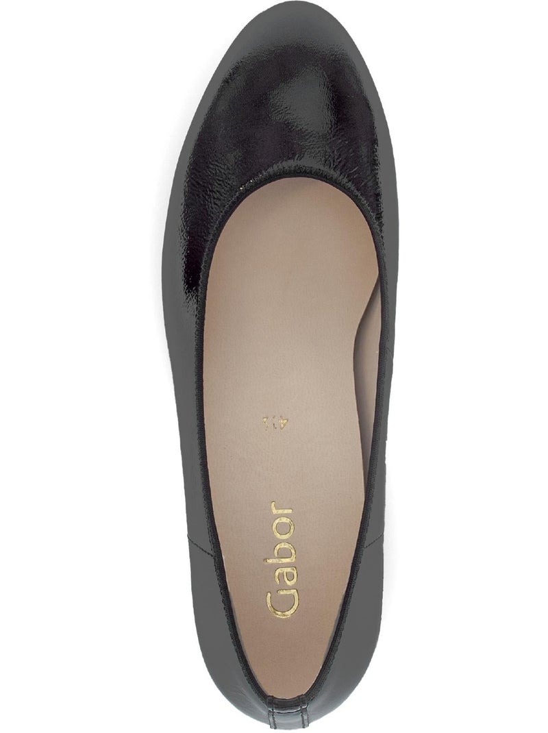 Escarpins  en cuir verni Noir Noir - Kiabi