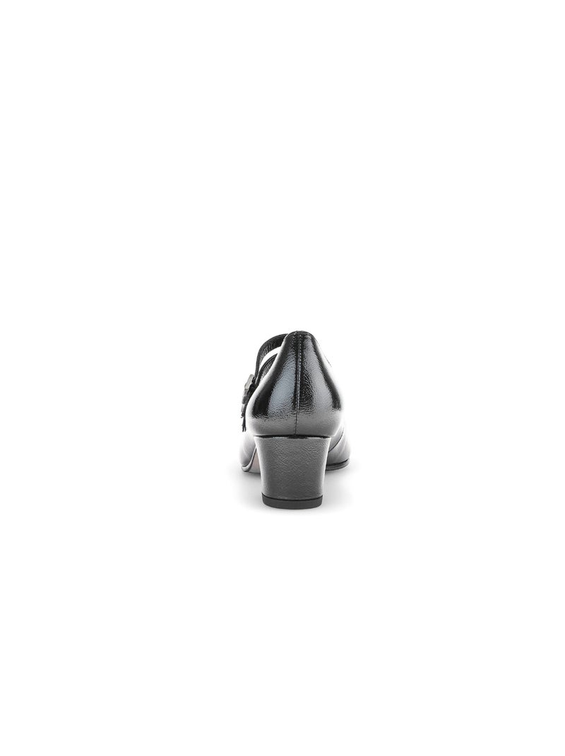 Escarpins  en cuir vernis Noir - Kiabi