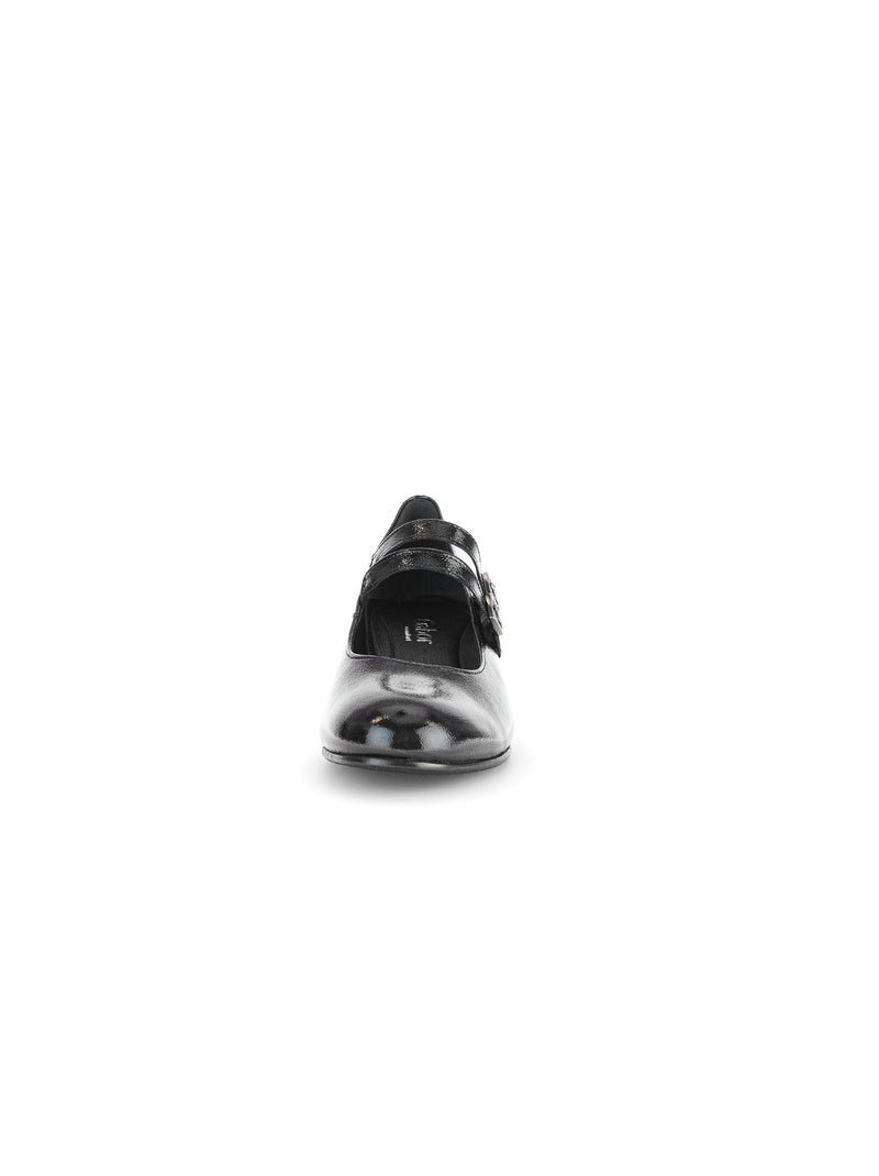 Escarpins  en cuir vernis Noir - Kiabi