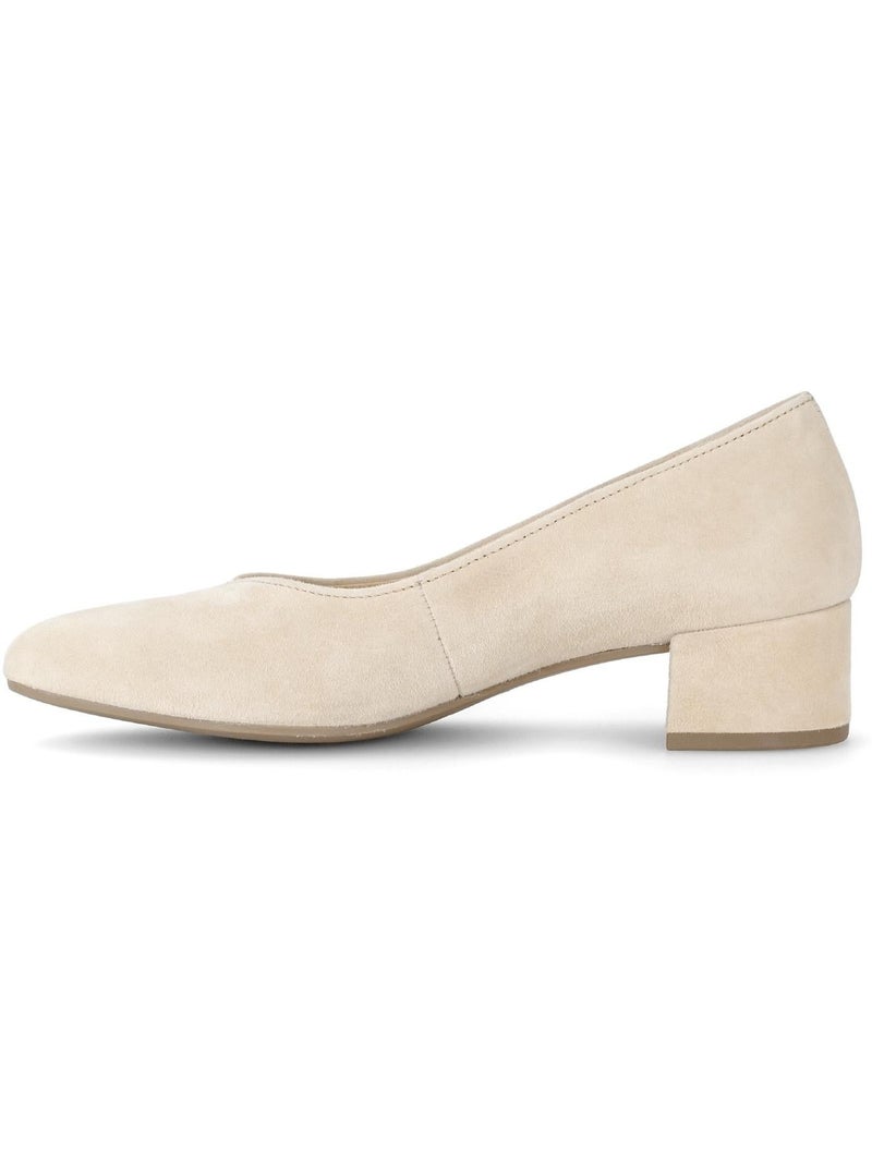 Escarpins  en nubuck Beige - Kiabi