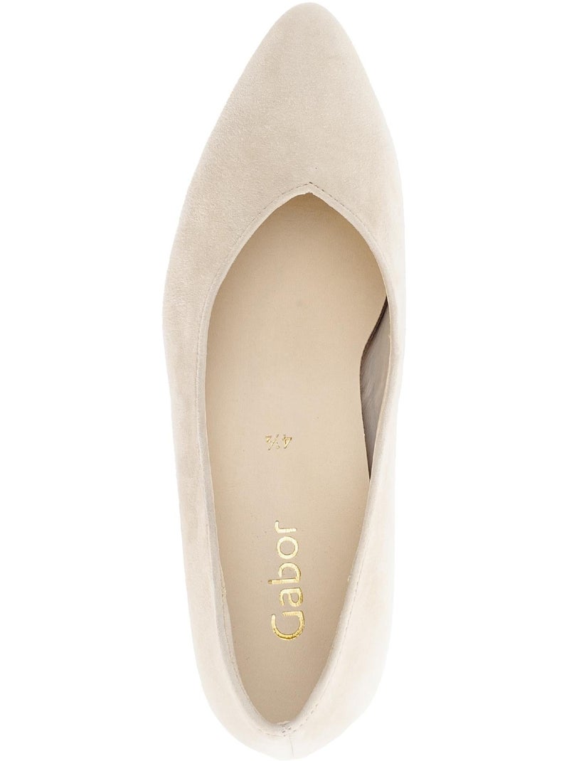 Escarpins  en nubuck Beige - Kiabi