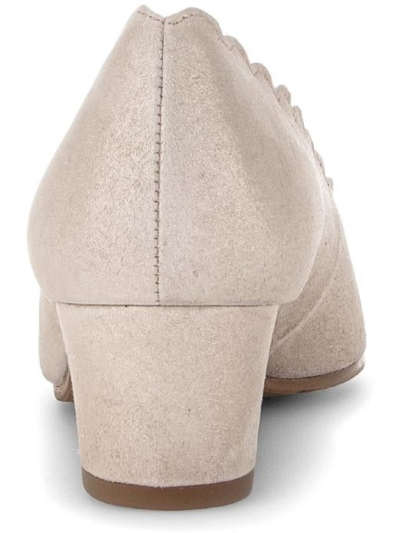 Escarpins  en nubuck irisé Beige - Kiabi