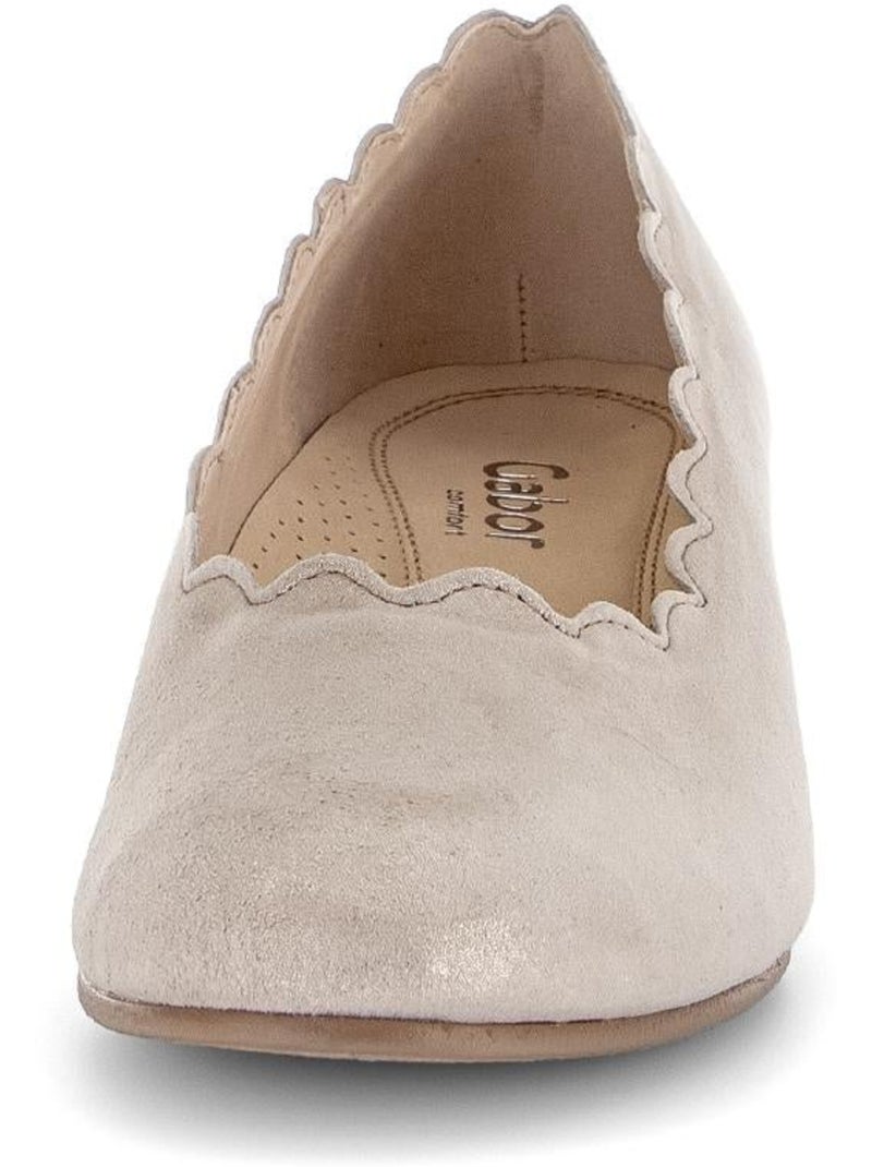 Escarpins  en nubuck irisé Beige - Kiabi