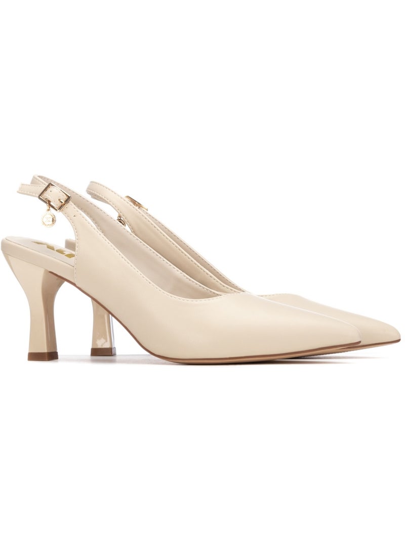 Escarpins femme ouverts à l’arrière Beige - Kiabi