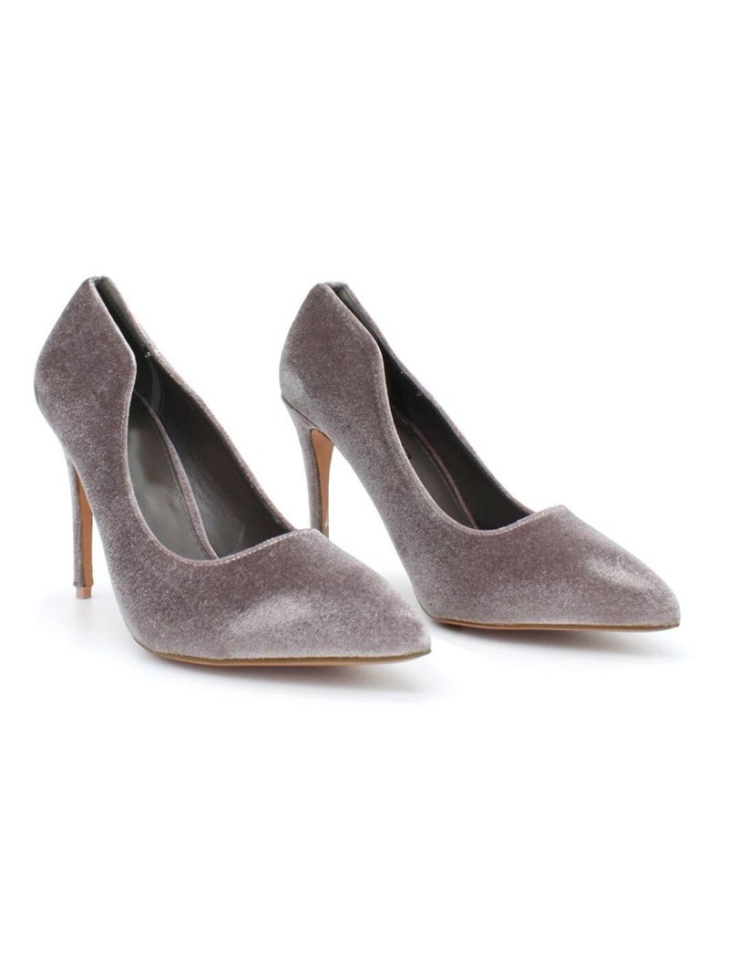Escarpins feutrés Kebello Gris - Kiabi