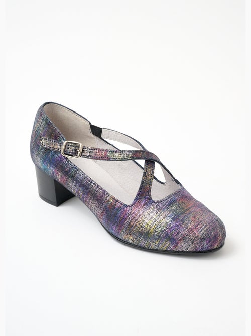 Escarpins largeur confort cuir - Afibel - Kiabi