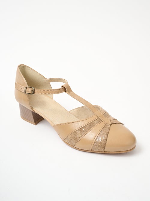 Escarpins largeur confort cuir - Kiabi