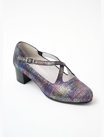 Escarpins largeur confort cuir