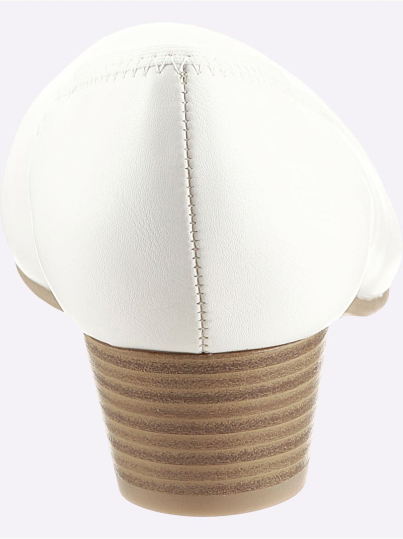 Escarpins Largeur Pied Fort - Taille Standard - Witt Blanc - Kiabi