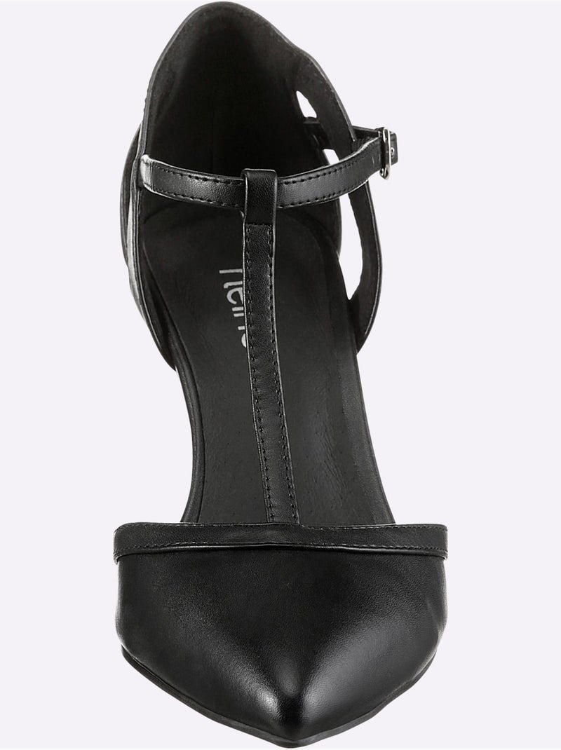 Escarpins Matière Synthétique Imitation Nappa - Taille Standard - Helline Noir - Kiabi