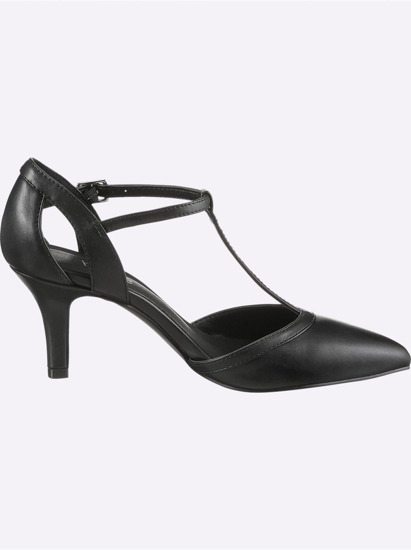 Escarpins Matière Synthétique Imitation Nappa - Taille Standard - Helline Noir - Kiabi